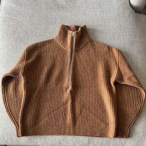Everlane Felted Merino Half-Zip Sweater